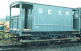 S.E.C.R. six wheel wooden brake-van in the yard at Rolvenden