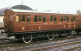 A Great Eastern 6 wheel coach, No. 197 forms part of the KESR's vintage train at Tenterden Town station